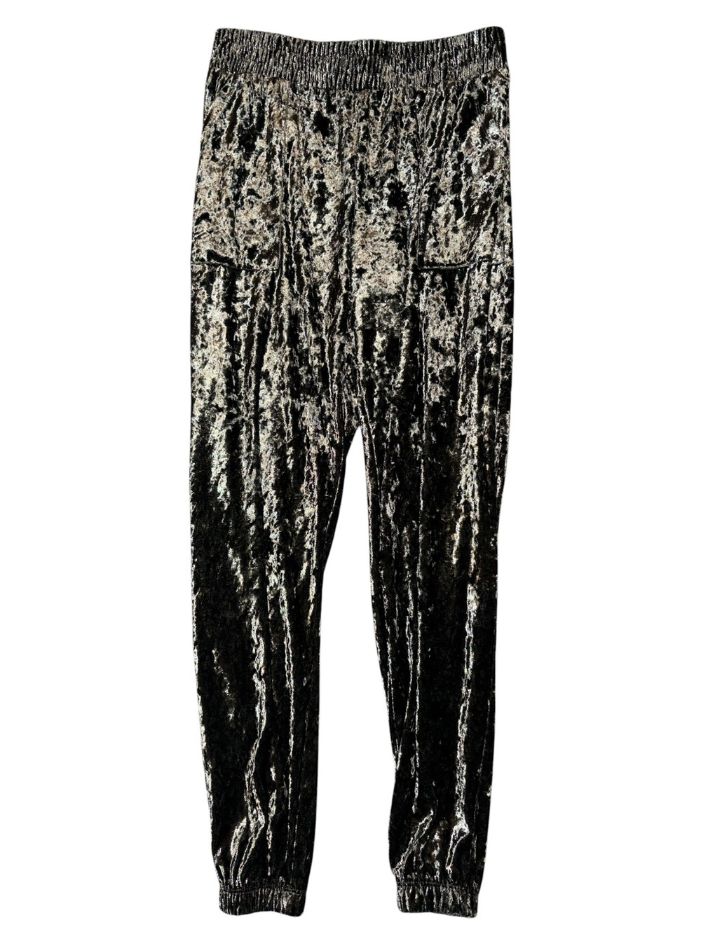 All At Once Women’s Crushed Velvet Joggers - Green